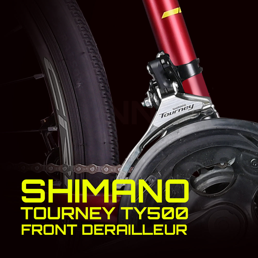 Gunner 700c T Hybrid Cycle/ City Bike (21 Gear, Maroon)