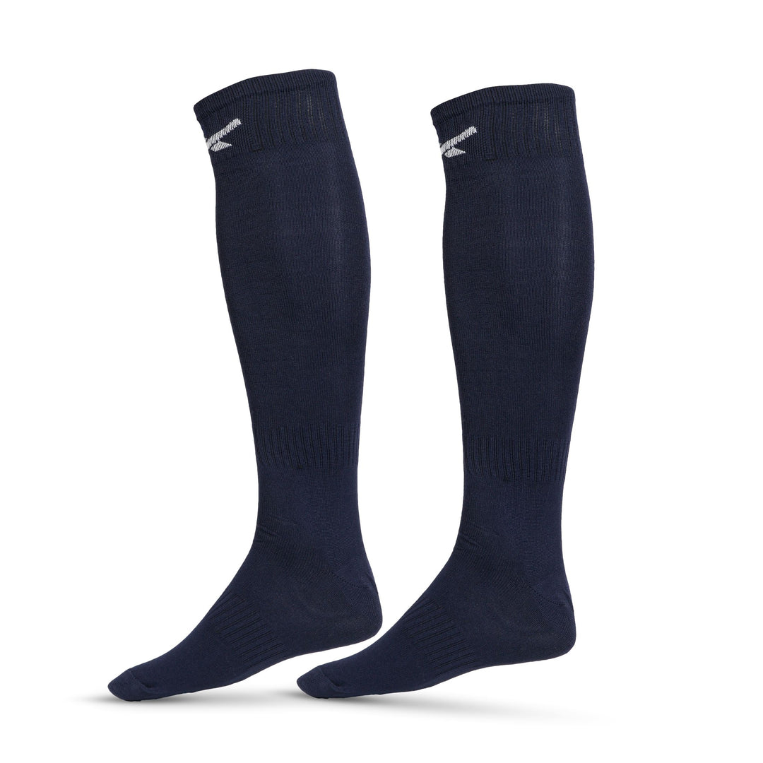 Unisex Solid Knee High (Pack of 2) Free Size (Navy)