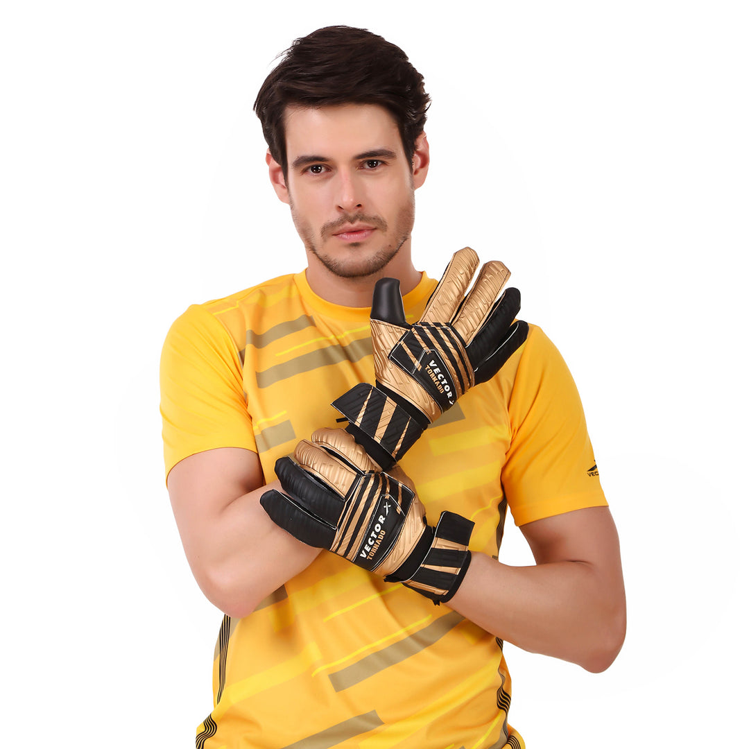 Torando Goalkeeping Gloves (Black | Gold)