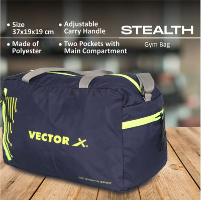 Stealth Gym Bag  | Navy Yellow (Kit Bag)
