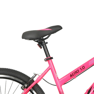 Aero 1.0 26T Steel Mountain Single Speed Bicycle for Women's (Pink-Black) Suitable for Age : 16 years to Above || Height : 5ft 2  to 5ft 10 