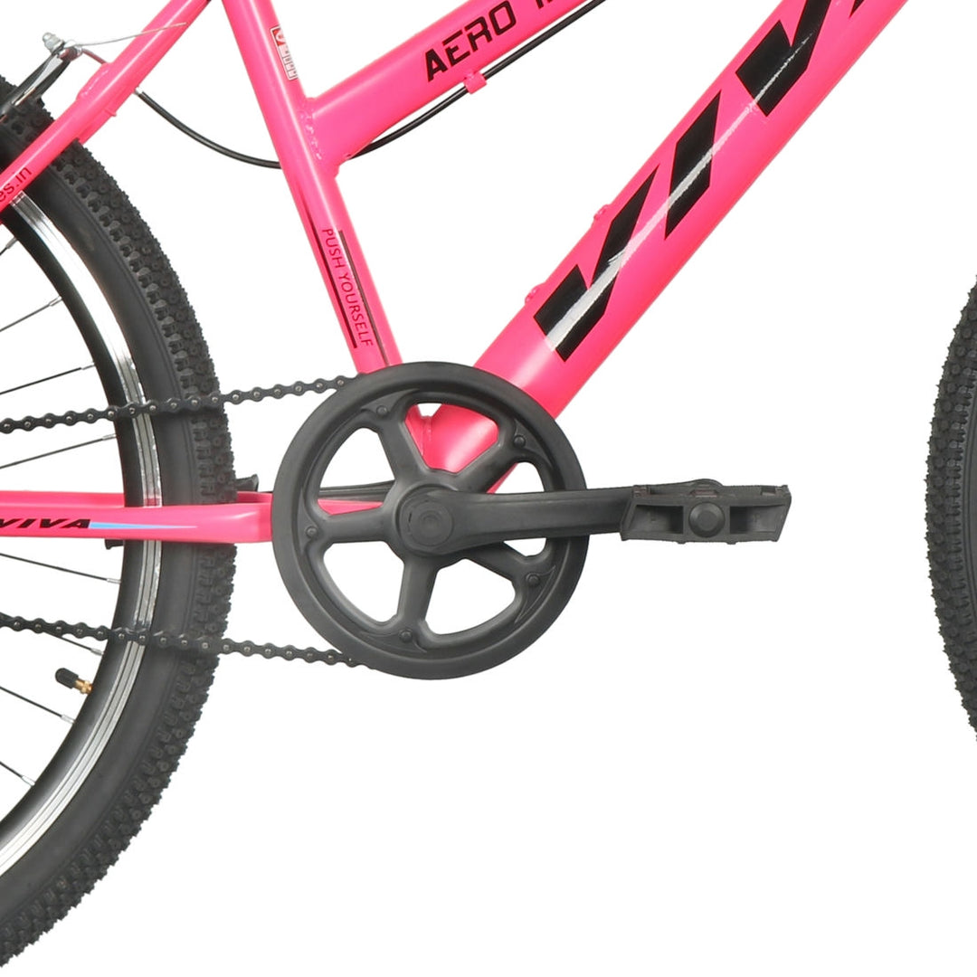 Aero 1.0 26T Steel Mountain Single Speed Bicycle for Women's (Pink-Black) Suitable for Age : 16 years to Above || Height : 5ft 2  to 5ft 10 