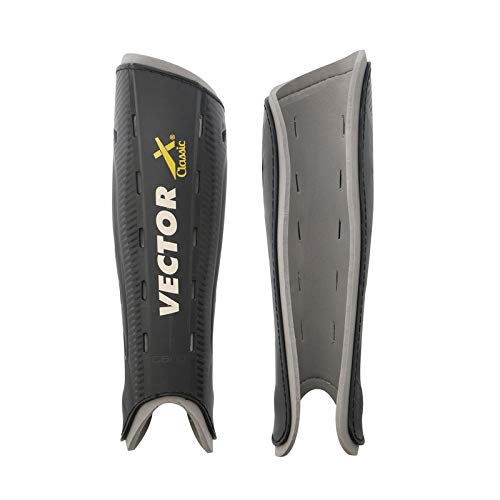 Black CLASSIC Hockey Shin Guard 1 pair (Size - M)