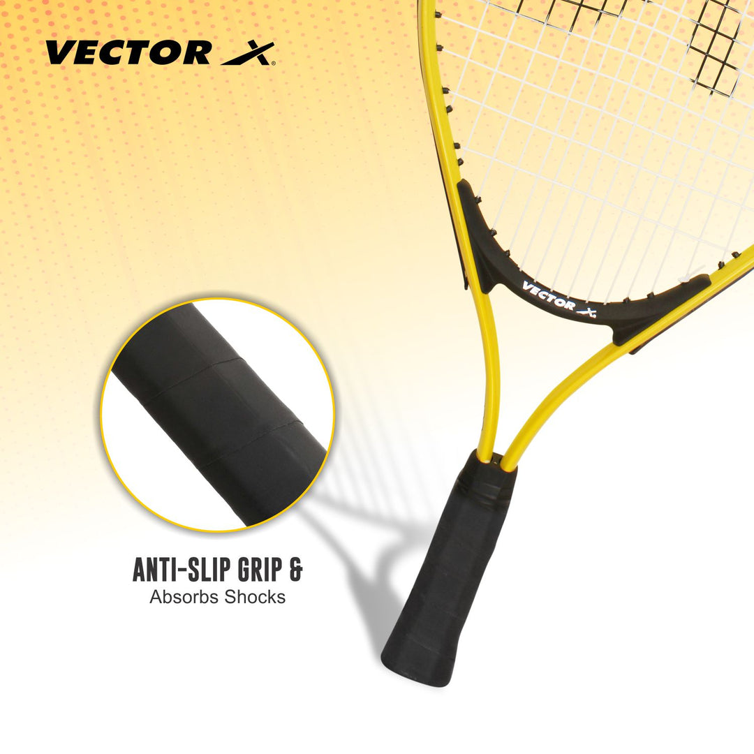 VXT-520-21-YLW-3/4 Yellow Strung Tennis Racquet (Pack of: 1 | 200 g)