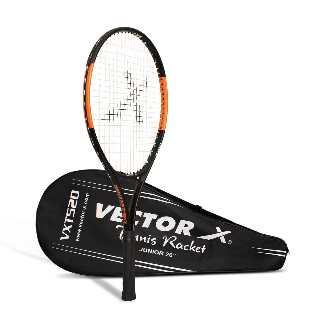 VXT 520 26 inches with full cover Strung Tennis Racquet Orange Strung Tennis Racquet (Pack of: 1 | 260 g)