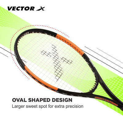 VXT 520 26 inches with full cover Strung Tennis Racquet Orange Strung Tennis Racquet (Pack of: 1 | 260 g)