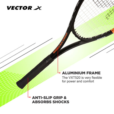 VXT 520 26 inches with full cover Strung Tennis Racquet Orange Strung Tennis Racquet (Pack of: 1 | 260 g)