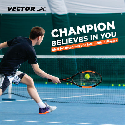 VXT 520 26 inches with full cover Strung Tennis Racquet Orange Strung Tennis Racquet (Pack of: 1 | 260 g)