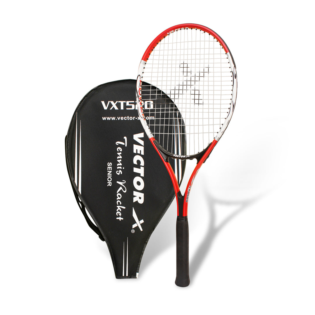 VXT 520 27 inches Senior with 3/4th cover Strung Tennis Racquet Red Strung Tennis Racquet (Pack of: 1 | 280 g)