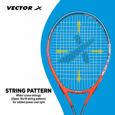 VXT-BARRICADE Multicolor Strung Tennis Racquet (Pack of: 1 | 300 g)