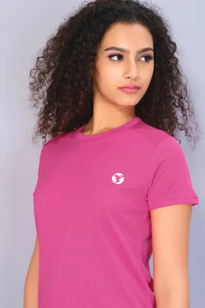 Technosport Women Active Slim Fit T-Shirt W102 Bubble Pink