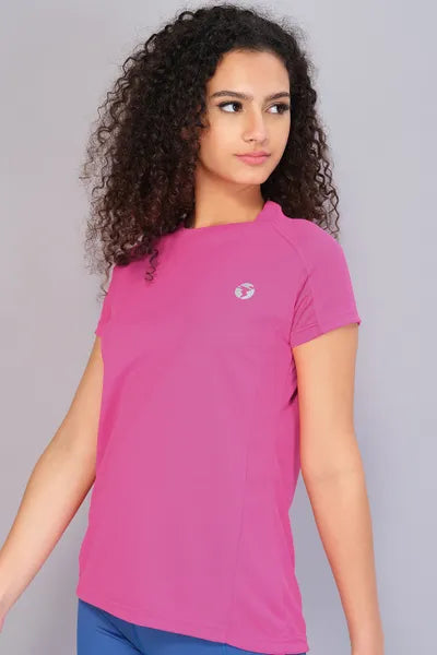 Technosport Women Active Slim Fit T-Shirt W104 Bubble Pink
