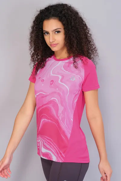 Technosport Women Active Slim Fit T-Shirt W106 Bubble Pink