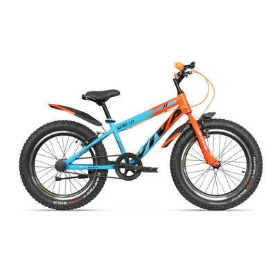 Aero 20x3.0 Semi-Fat Single Speed Bike for Kids (Blue-Orange) Suitable for Age : 7 to 10 Years || Height : 3ft 10  to 4ft 7  