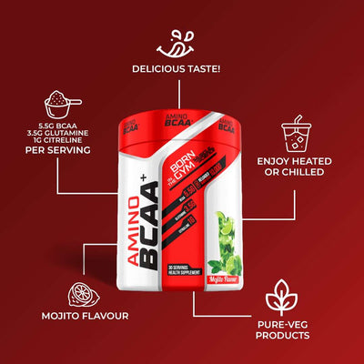 Amino BCAA (BCAA + Glutamine + Citrulline) – 30 Servings | Mojito