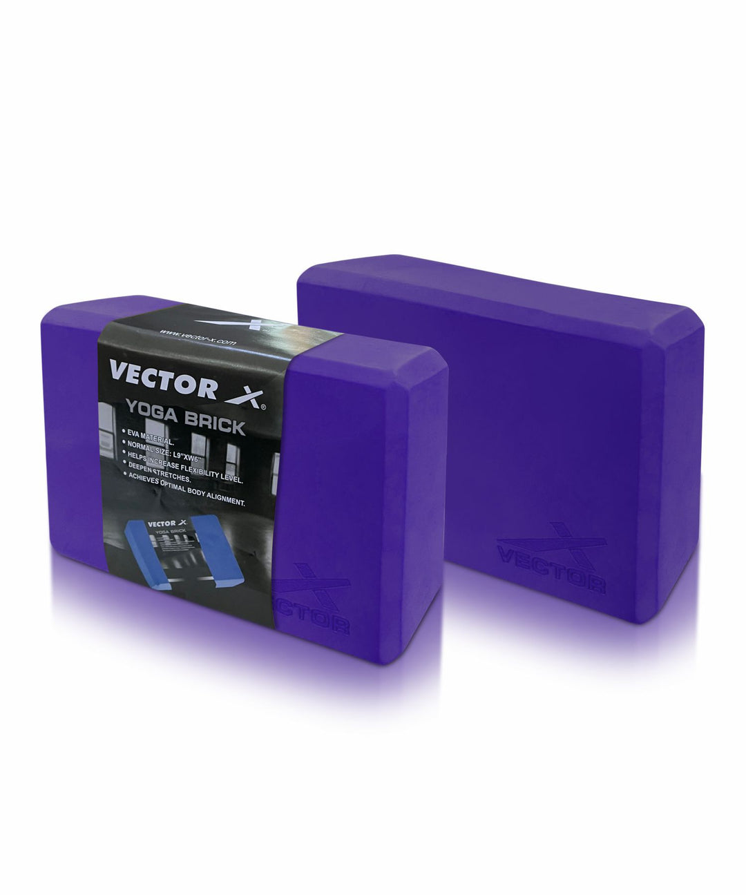 Yoga Block/Yoga Brick of High Density Premium EVA Foam Eco Non Toxic Pack of 2 Yoga Blocks (Purple Pack of 2) (Purple)