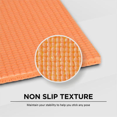 Non-Toxic Phthalate Free Best Quality and Anti slip PVC Eco Friendly 4 mm Yoga Mat (Orange)