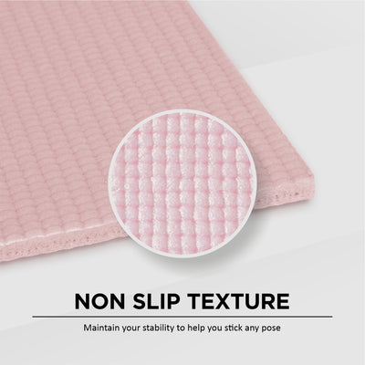Non-Toxic Phthalate Free Best Quality and Anti slip PVC Eco Friendly 4 mm Yoga Mat (Pink)