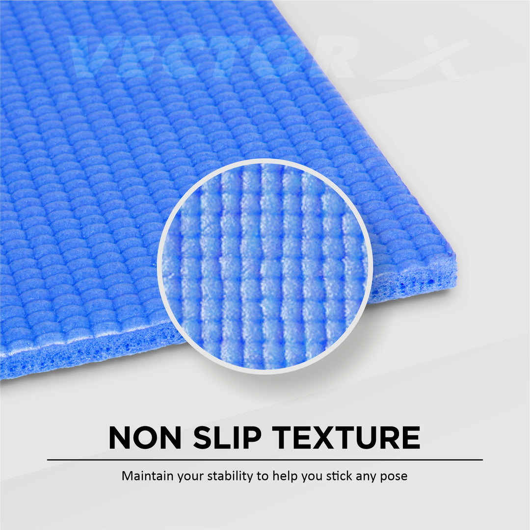 Non-Toxic Phthalate Free Best Quality and Anti slip PVC Eco Friendly 6 mm mm Yoga Mat (Navy)