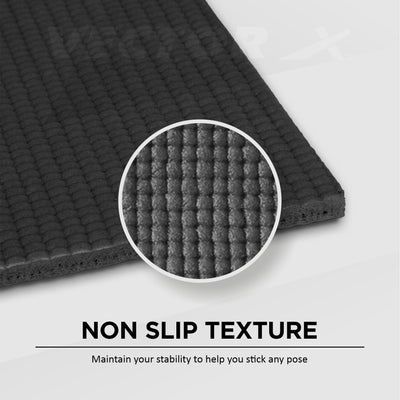 Non-Toxic Phthalate Free Best Quality and Anti slip PVC Eco Friendly 6 mm mm Yoga Mat (Black)