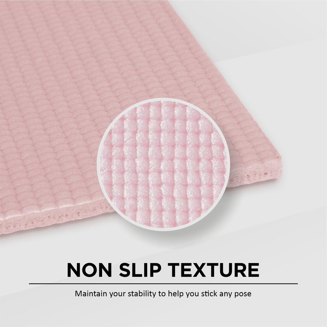 Non-Toxic Phthalate Free Best Quality and Anti slip PVC Eco Friendly 6 mm mm Yoga Mat (Pink)