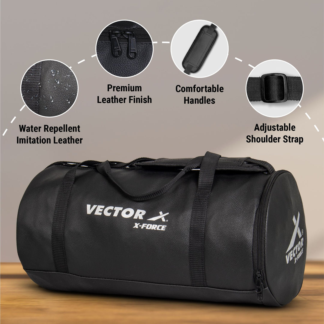  25 L Gym Duffel Bag - X-Force Gym Duffle Bag - Black