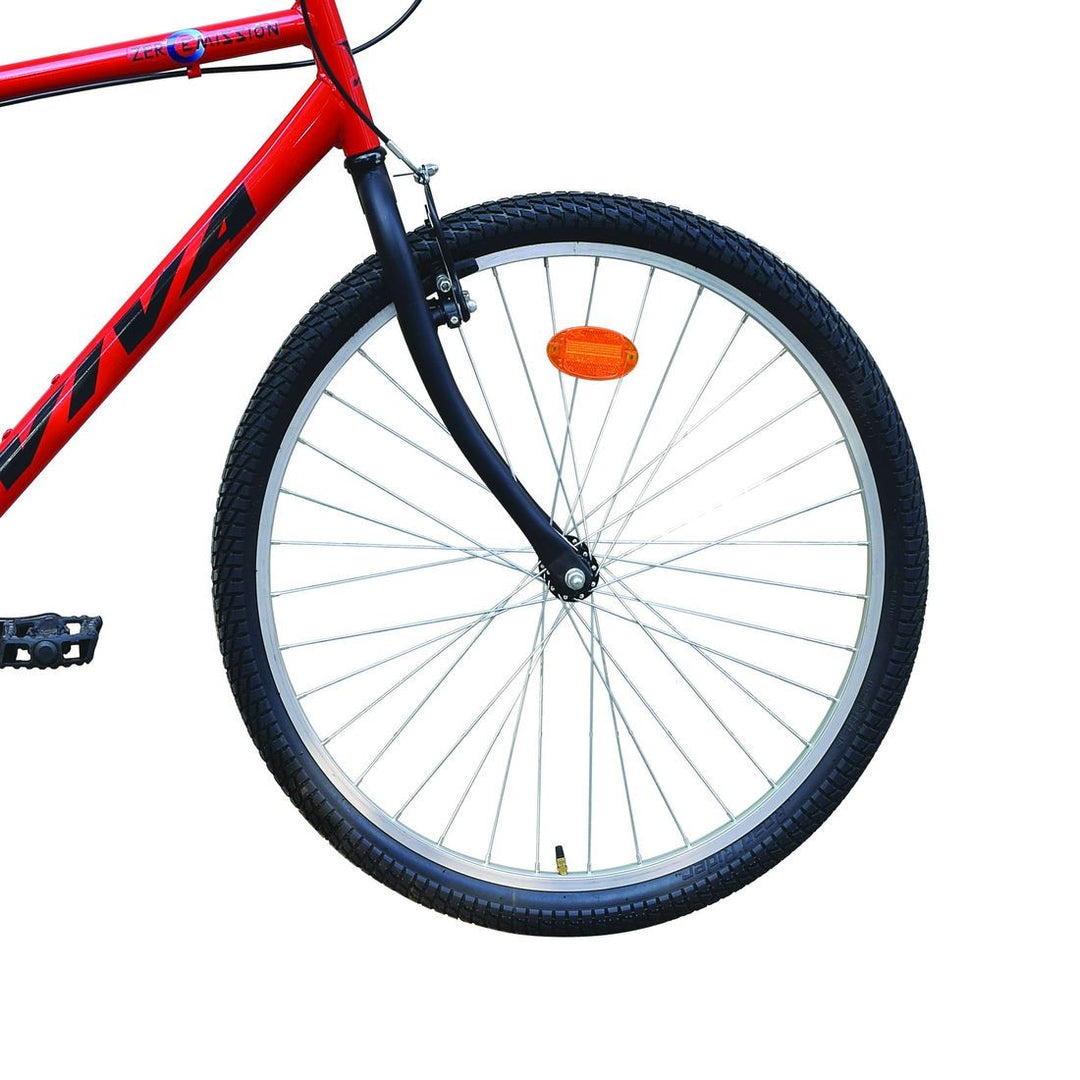 Zero Emission 26T Matt Red Single Speed City Bike with 19  Steel Frame for Adults Suitable for Age : 16years to Above || Height : 5 ft 2  to 5ft 11 