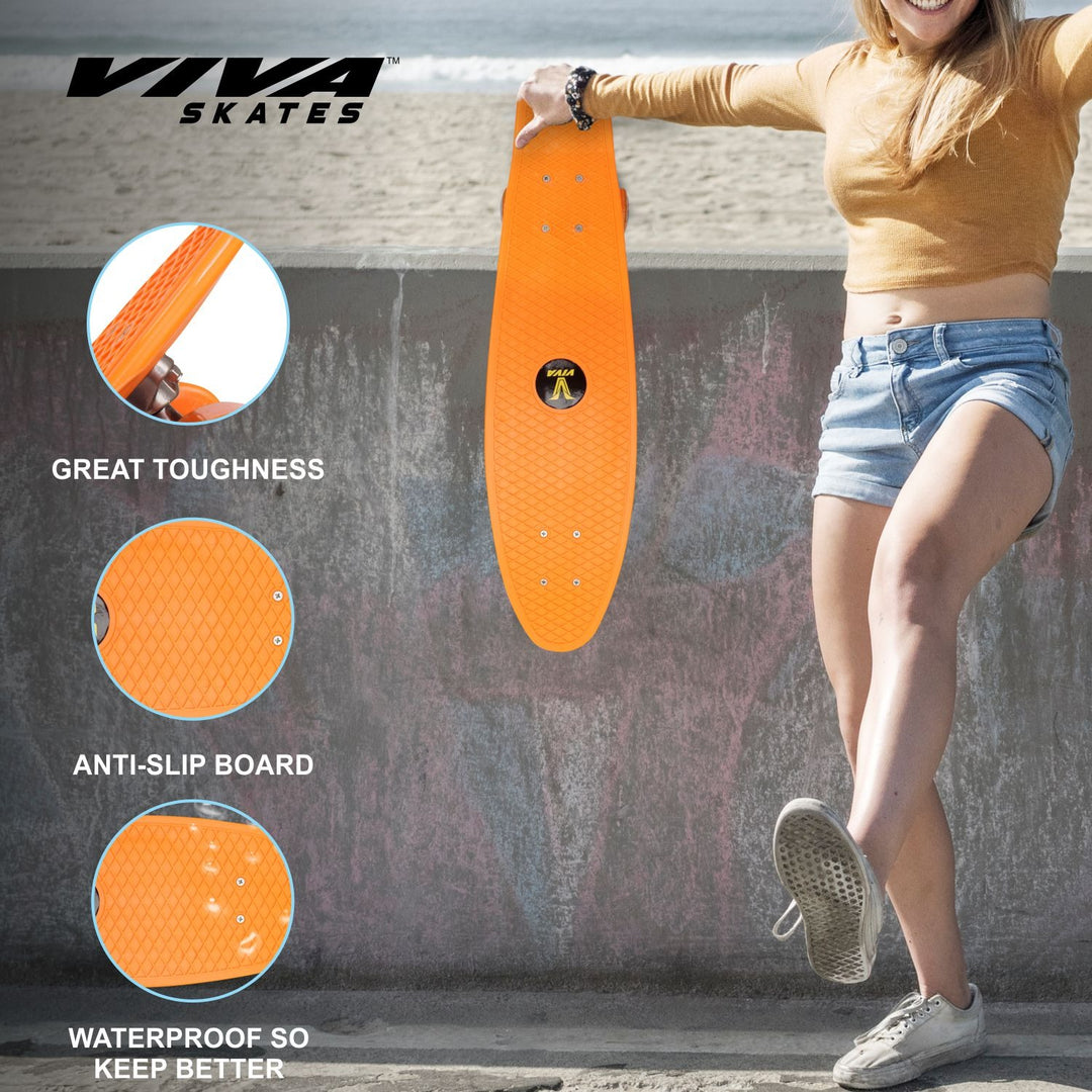 Senior 30 inch x 5 inch Skateboard (Orange | Pack of 1)