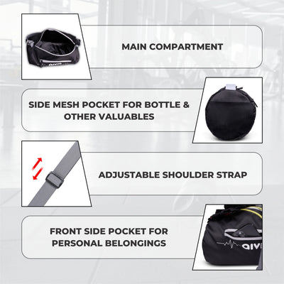 Aivin  Attract Pro Basic Duffel Bags - Black/Grey