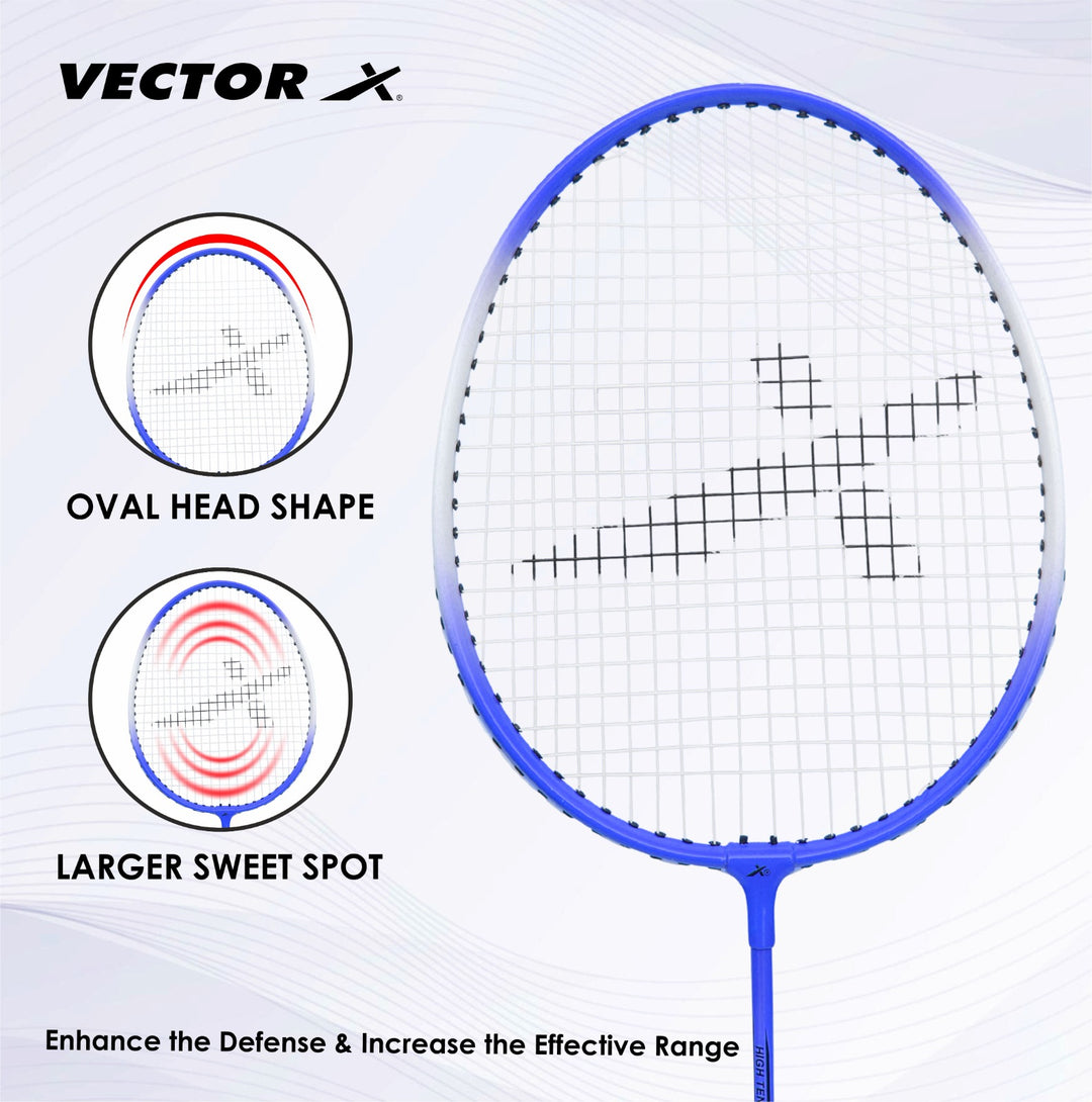 VXB-150 3-4TH Cover Blue Strung Badminton Racquet (Pack of: 2 | 75 g)