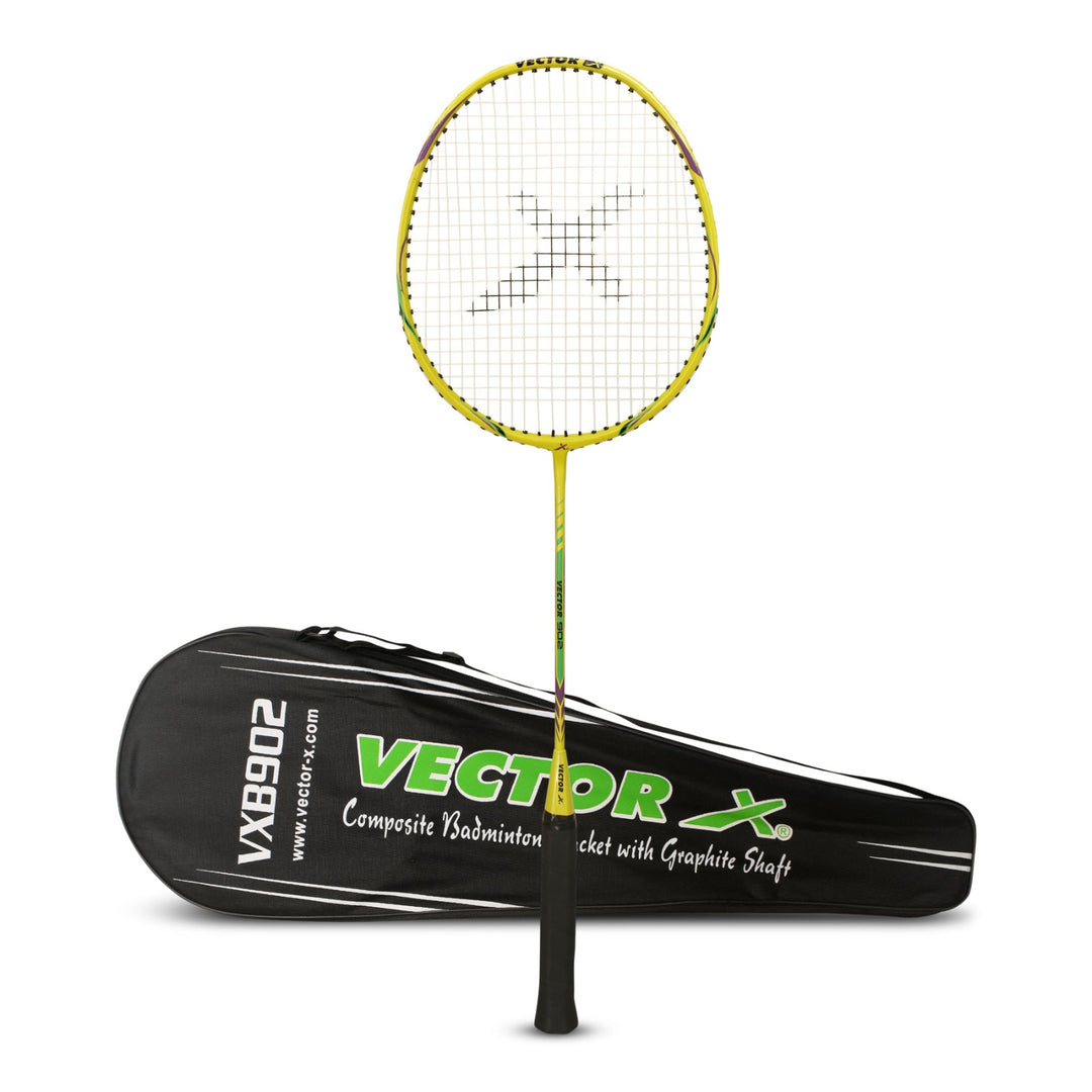 VXB-902 Full Cover Green Strung Badminton Racquet (Pack of: 1 | 90 g)