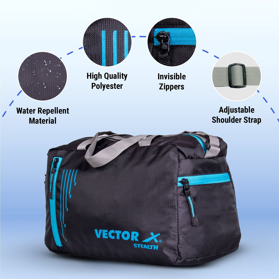 Stealth Gym Bag | Black Blue(Kit Bag)