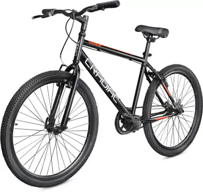 City Single Speed With Complete Accessories 26 T Hybrid Cycle/ City Bike (Single Speed, Black)