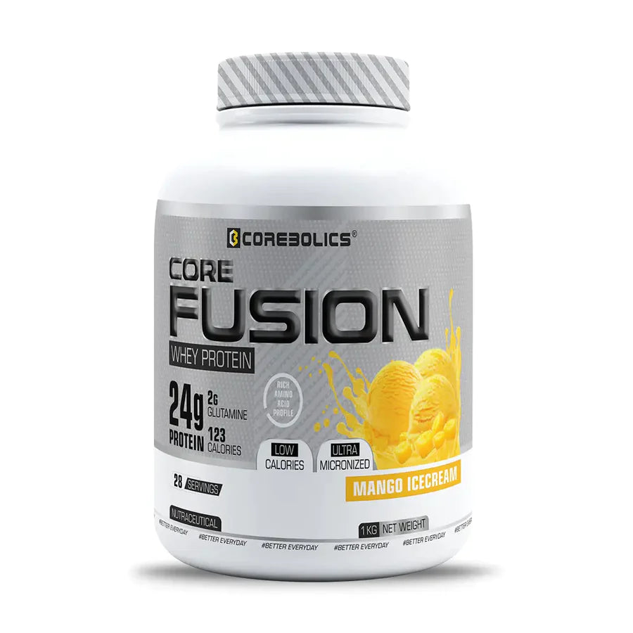 Core Fusion Whey Protein (1 Kg | 28 Servings ) - Mango - 1kg