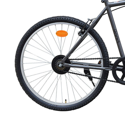 Zero Emission 26T Matt Grey Single Speed City Bike with 19  Steel Frame for Adults Suitable for Age : 16years to Above || Height : 5 ft 2  to 5ft 11 