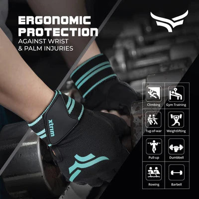 X Macho Unisex Leather Gym Gloves for Professional Weightlifting