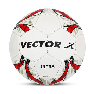 Ultra - Machine Stitched Football | Size - 5 | Suitable Without Grass/International Match Ball/Soccer Balls/Football - White