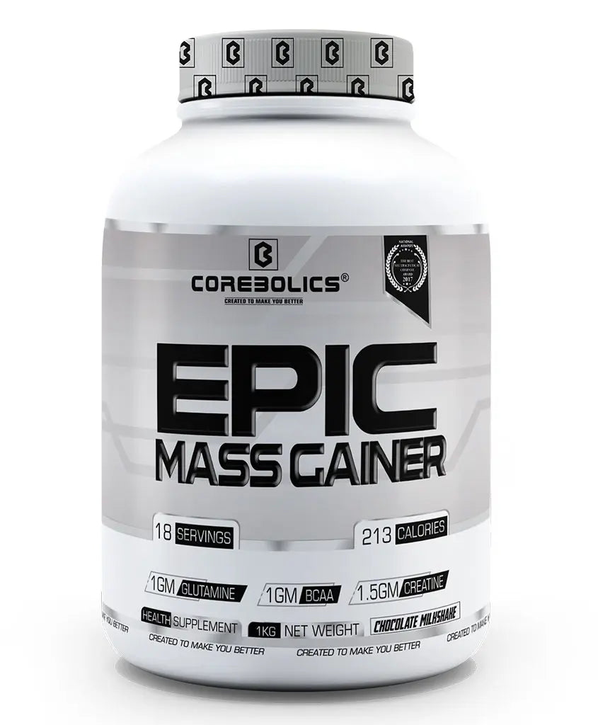 Epic Mass Gainer(1 Kg | 18 Servings) - Vanilla Milkshake - 1 Kg