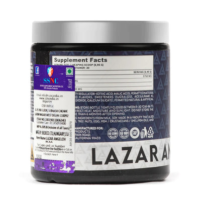 LAZAR ANGELOV NUTRITION Vegan BCAA with 2:1:1 Ratio - Pre/Post & Intra Workout/Amino Acids -Recovery & Performance Boost-Zero Sugar (ORANGE SMOOTHIE)