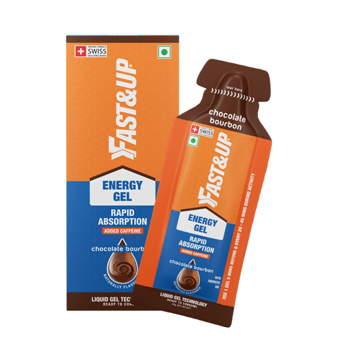 FAST&UP Energy Gels - Unique Liquid-Gel Technology for Instant Performance Boost Energy Drink  (3x30 g | Chocolate Bourbon Flavoured)