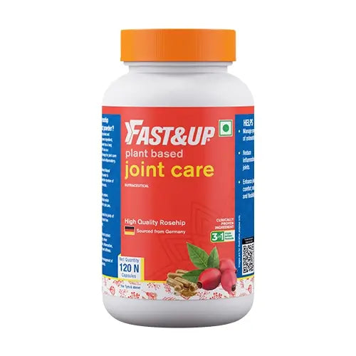 Fast&Up Joint Care - 100% 750mg Rosehip powder for Bone and Joint Care and Mobility - 120 Vegan Capsules