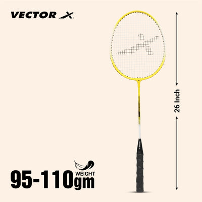 VX-150-FC-YLW-WHT Yellow | White Unstrung Badminton Racquet (Pack of: 1 | 150 g)