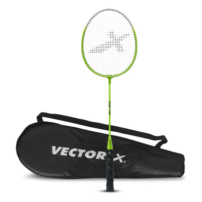 VXB-140 Full Cover Green Strung Badminton Racquet (Pack of: 1 | 90 g)