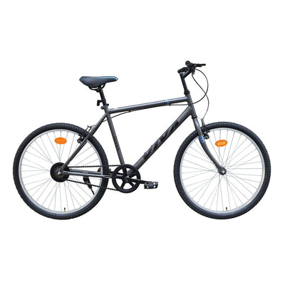 Zero Emission 26T Matt Grey Single Speed City Bike with 19  Steel Frame for Adults Suitable for Age : 16years to Above || Height : 5 ft 2  to 5ft 11 