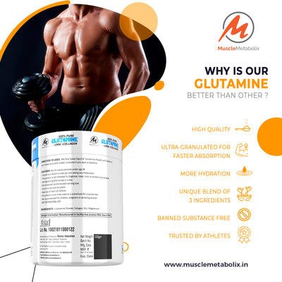 Glutamine +ZMA + Collagen 150Gm | Unflavoured