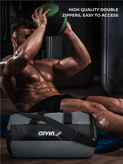 AIVIN GYM BAG 02 GREY/BLACK