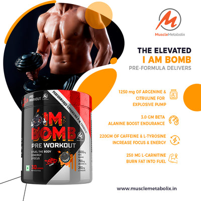 I Am Bomb - Pre Workout | 30 Servings | Fruit Punch