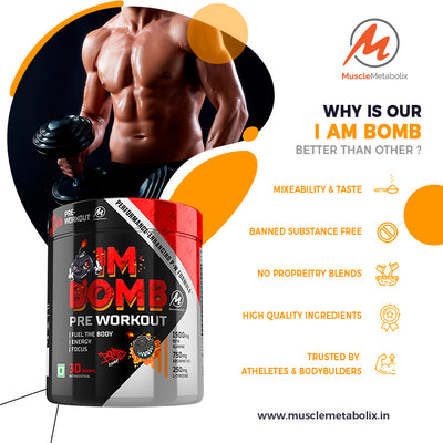 I Am Bomb - Pre Workout | 30 Servings | Orange