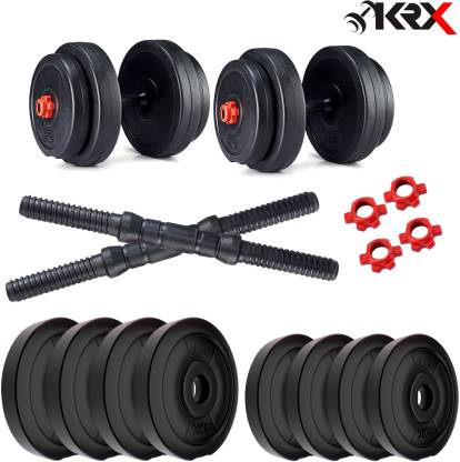 20 kg PVC-DM Combo16 (3kg X 4 Plates + 2kg X 4 Plates) Home Gym Adjustable Dumbbell (20 kg)