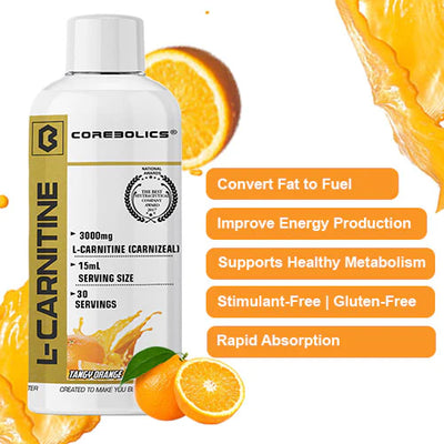 L-Carnitine Liquid (450 Ml | 30 Serving) - Tangy Orange - 450ml